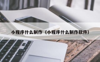 南城小程序什么制作（小程序什么制作软件）