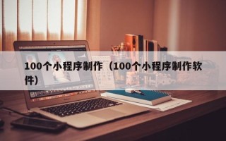 南城100个小程序制作（100个小程序制作软件）